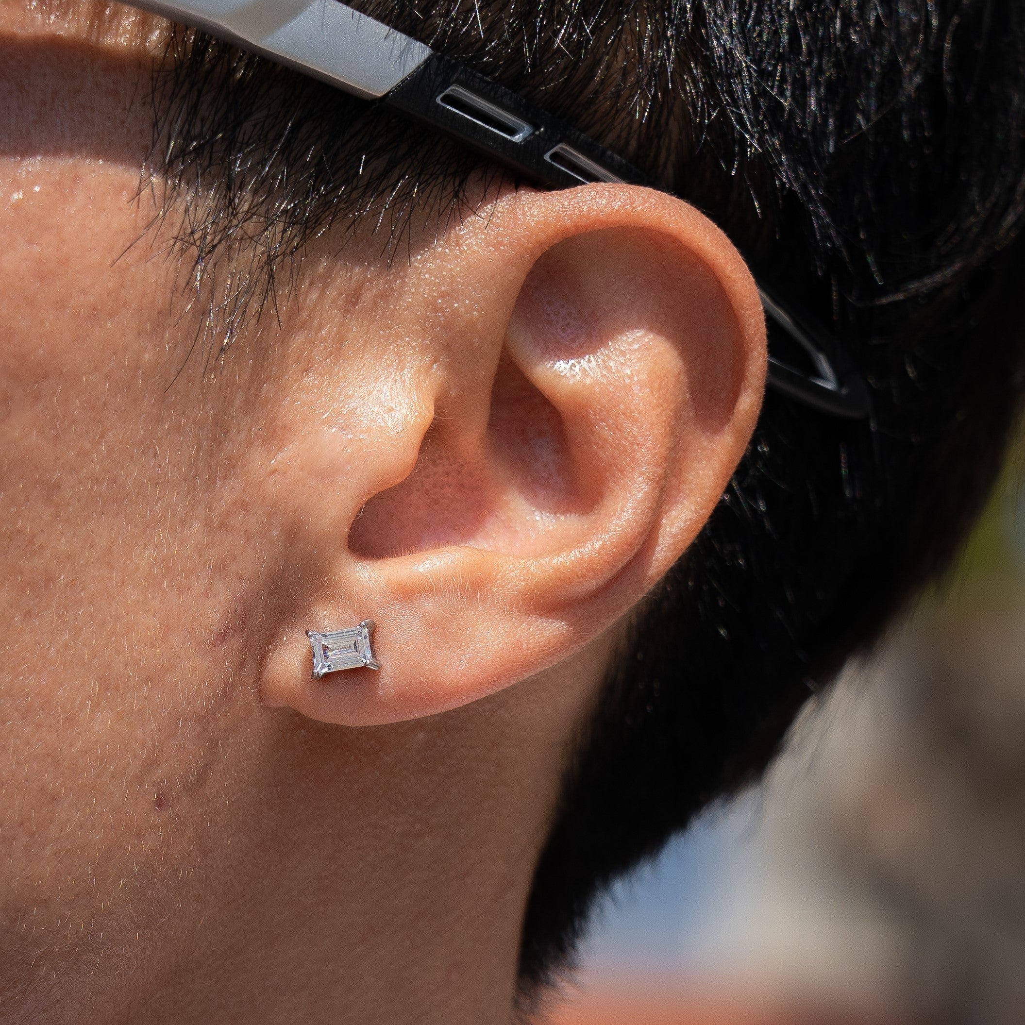 The Emerald Cut Earring - Silver RG416S - Image 4